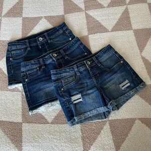 Girls Denim Shorts Set